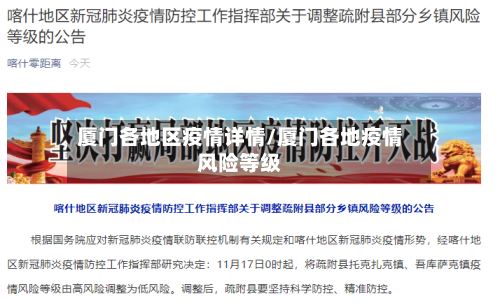 厦门各地区疫情详情/厦门各地疫情风险等级-第3张图片
