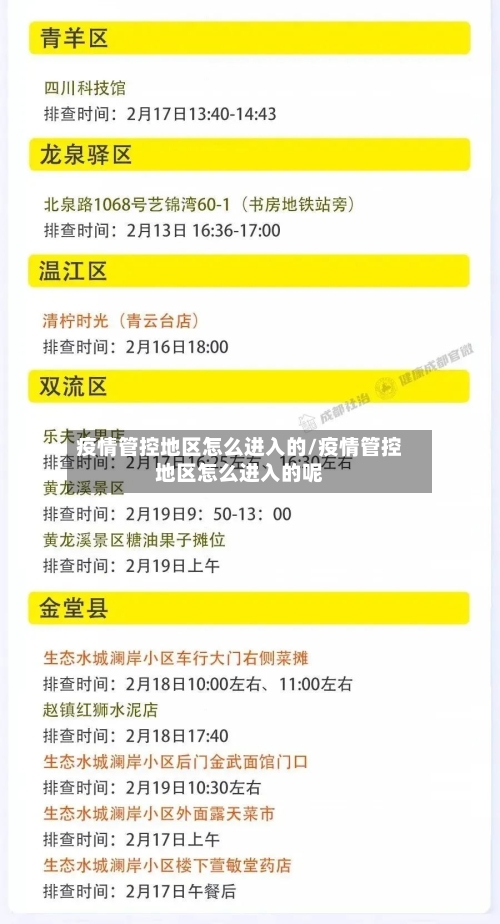 疫情管控地区怎么进入的/疫情管控地区怎么进入的呢-第3张图片